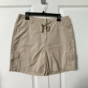 Y2K Northern Reflections Town Shorts Womens 12 Cargo Khaki Outdoor Gorpcore